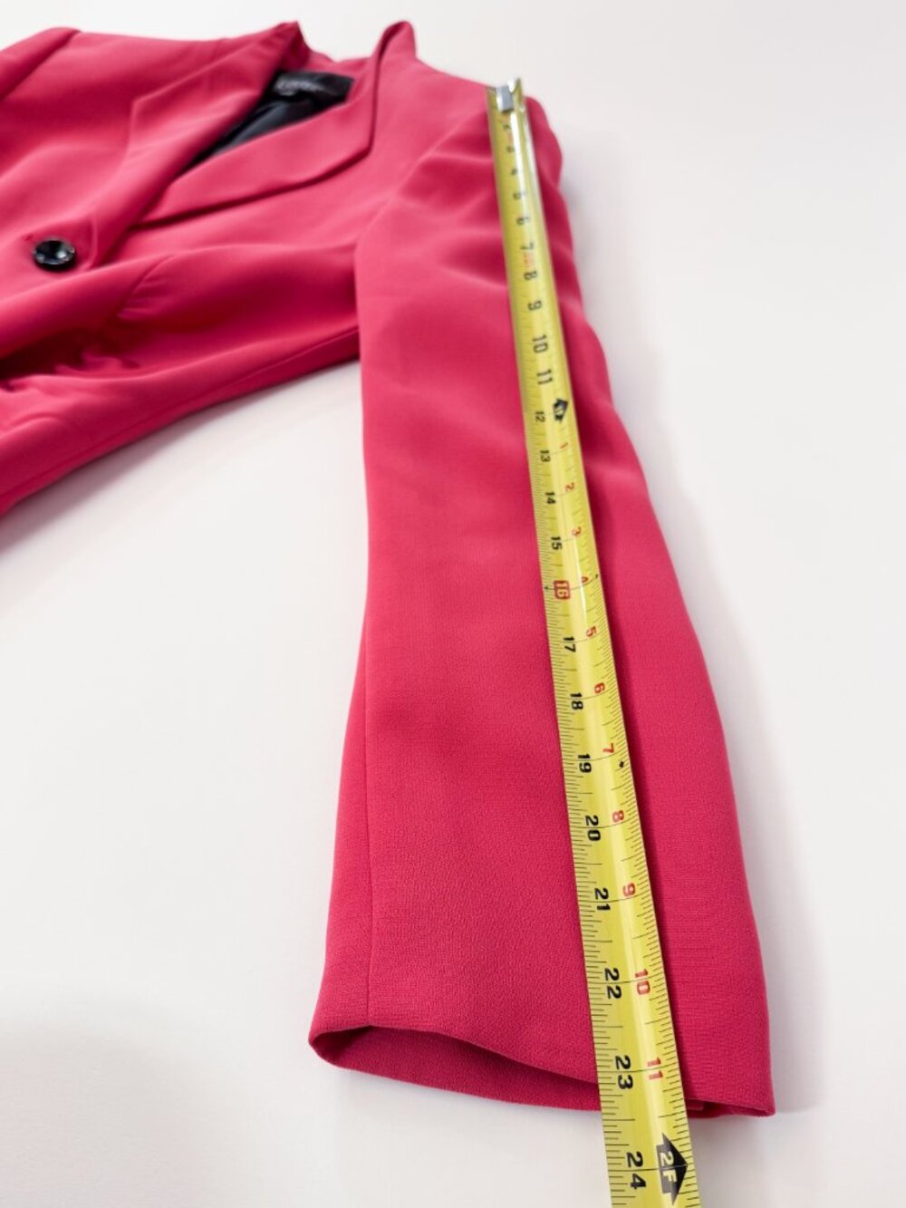 Hot Pink Ruched Portrait Collar Blazer Sz 12 Vintage Corpcore Elle Woods Barbie - Picture 12 of 14